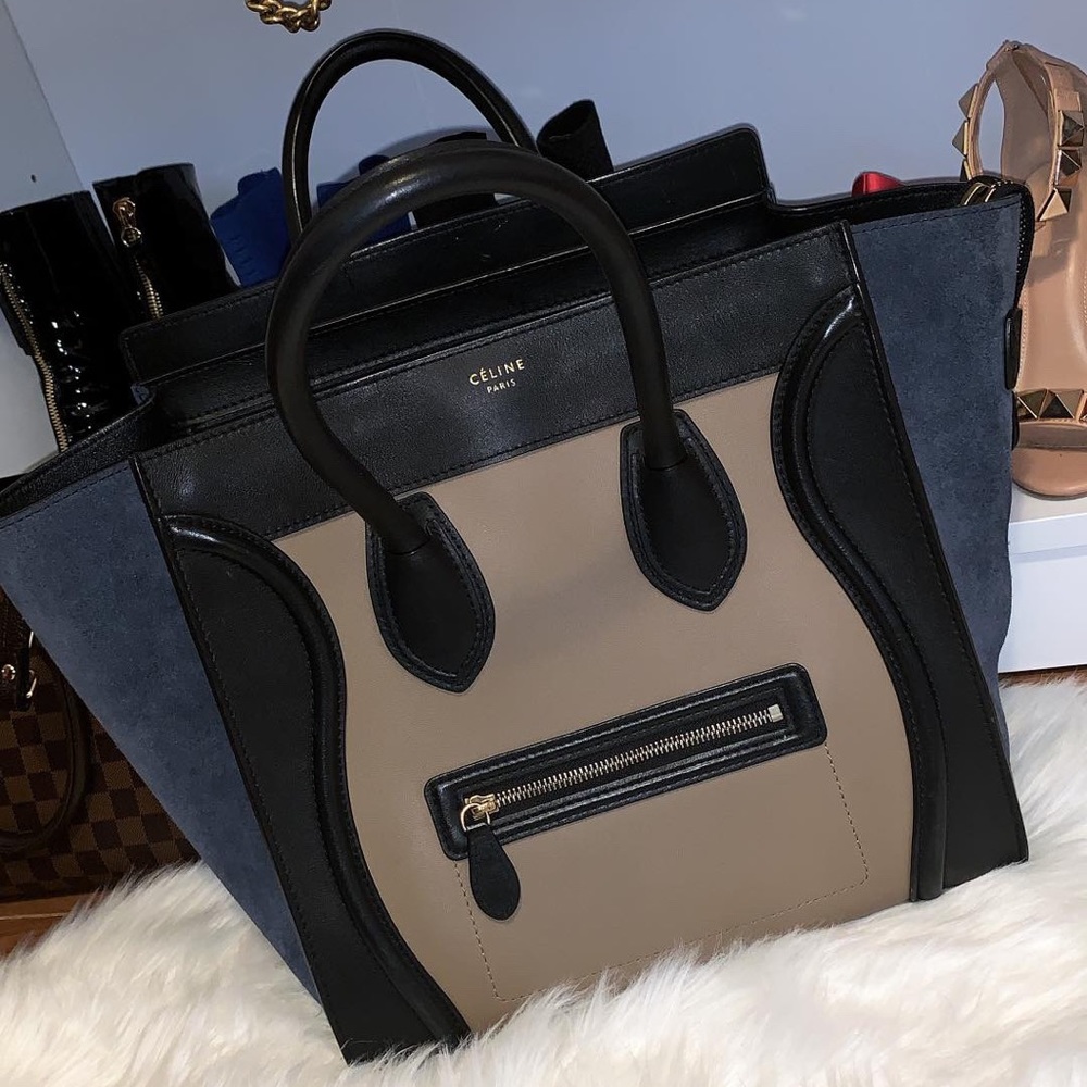 ❌ SOLD ❌ Celine Mini Tri-color Luggage Tote Bag - Picture 1 of 8